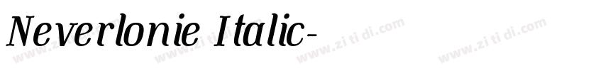 Neverlonie Italic字体转换